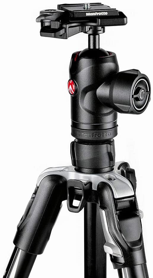 Manfrotto Befree Advanced Travel Aluminum Tripod with 494 Ball Head (Lever Locks, Black)