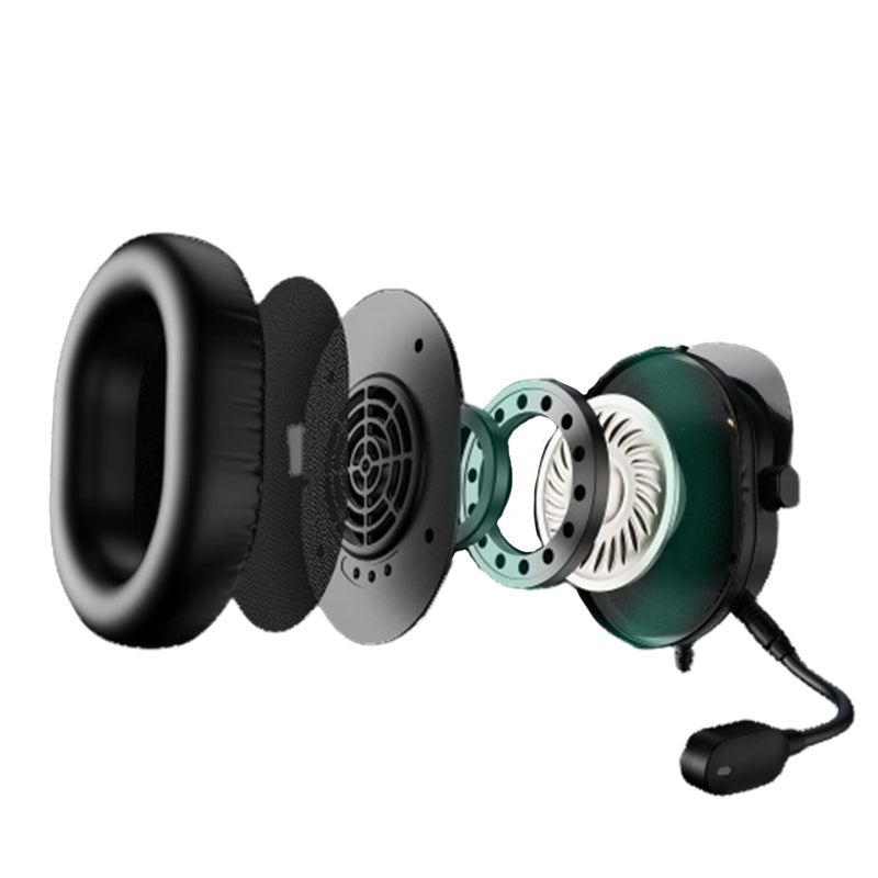 Fifine H6 USB Dynamic RGB Gaming Headphone with Detachable Microphone, 24-Bit 7.1 Surround Sound and EQ Modes