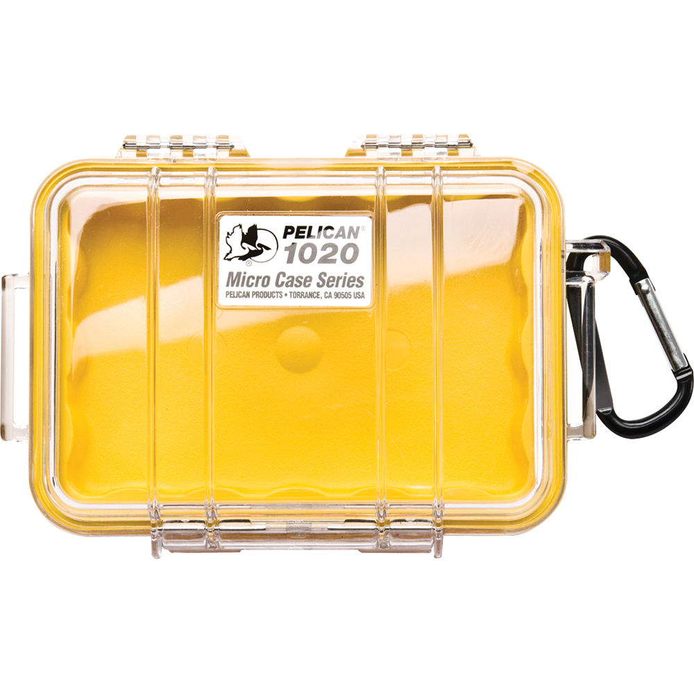 Pelican Micro Water-Resistant Crush and Dust Proof Case (Clear Black, Clear Blue, Clear Yellow, Clear Red) | 1020