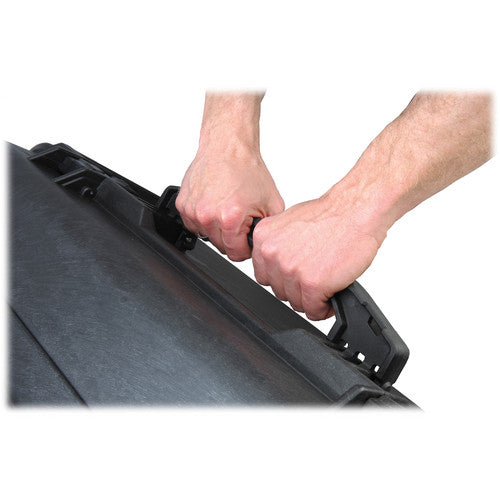 Pelican 1730 NF Protector Transport Case Watertight Crushproof Hard Casing with Wheels, Six Double Throw Latches, Steel Padlock Protectors and Automatic Pressure Release Valve (No Foam) (Black)