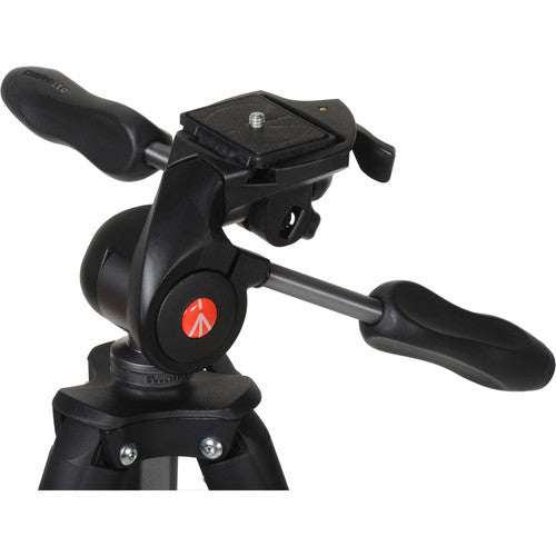Manfrotto MKCOMPACTADV-BK Compact Advanced Aluminum Tripod for Vlogging, Photography (Black)