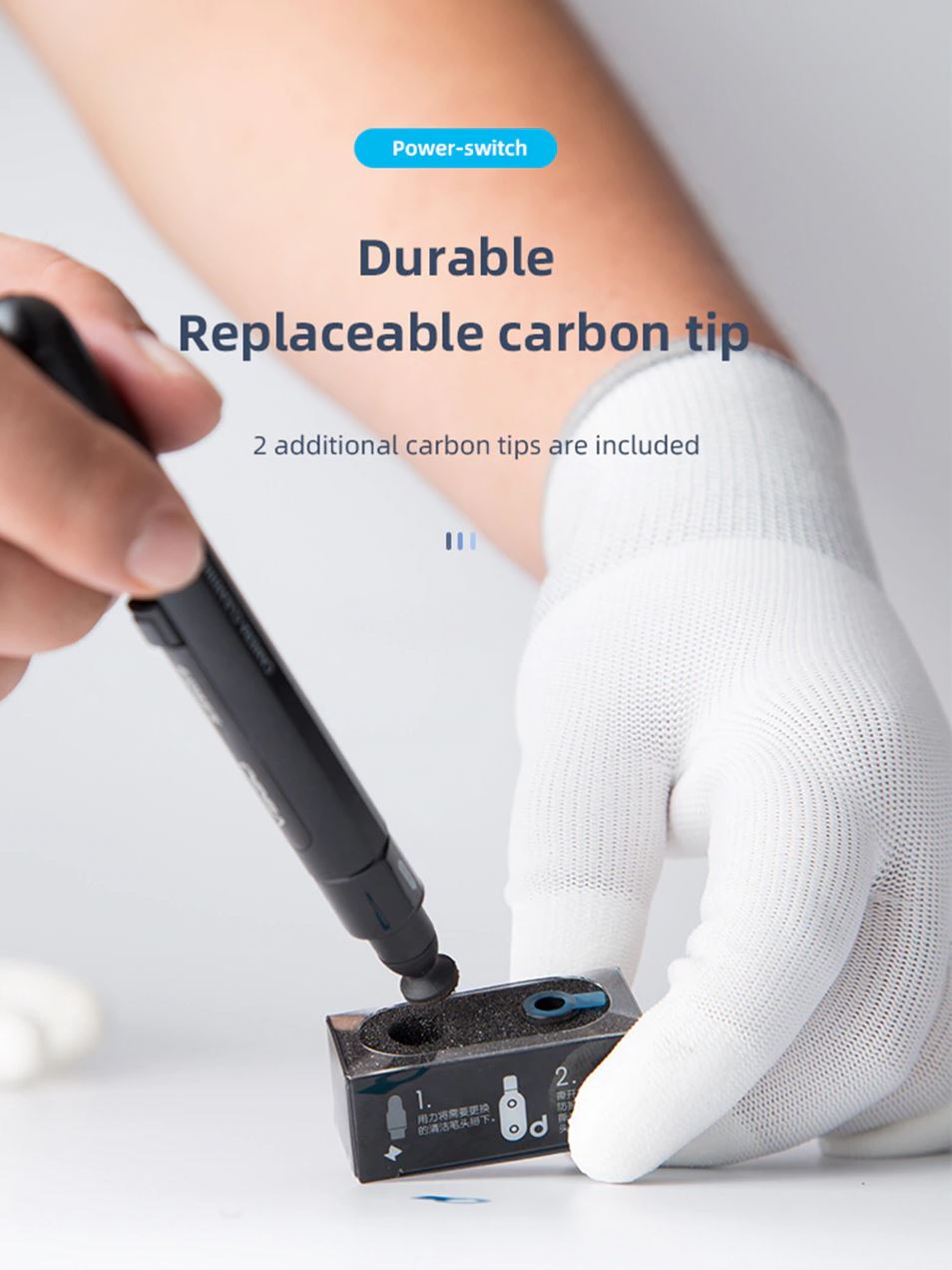 VSGO V-P03E Camera Cleaning Supplies, Magnetic Power-Switch Lens Pen for Cameras