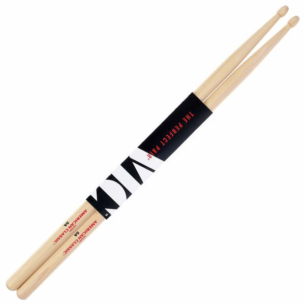 Vic Firth American Classic 5A Hickory Wood Drumsticks (Pair) Drum Sticks for Drums and Percussion (Multiple Styles Available)