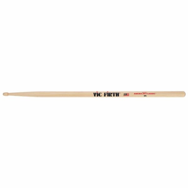 Vic Firth American Classic 5A Hickory Wood Drumsticks (Pair) Drum Sticks for Drums and Percussion (Multiple Styles Available)