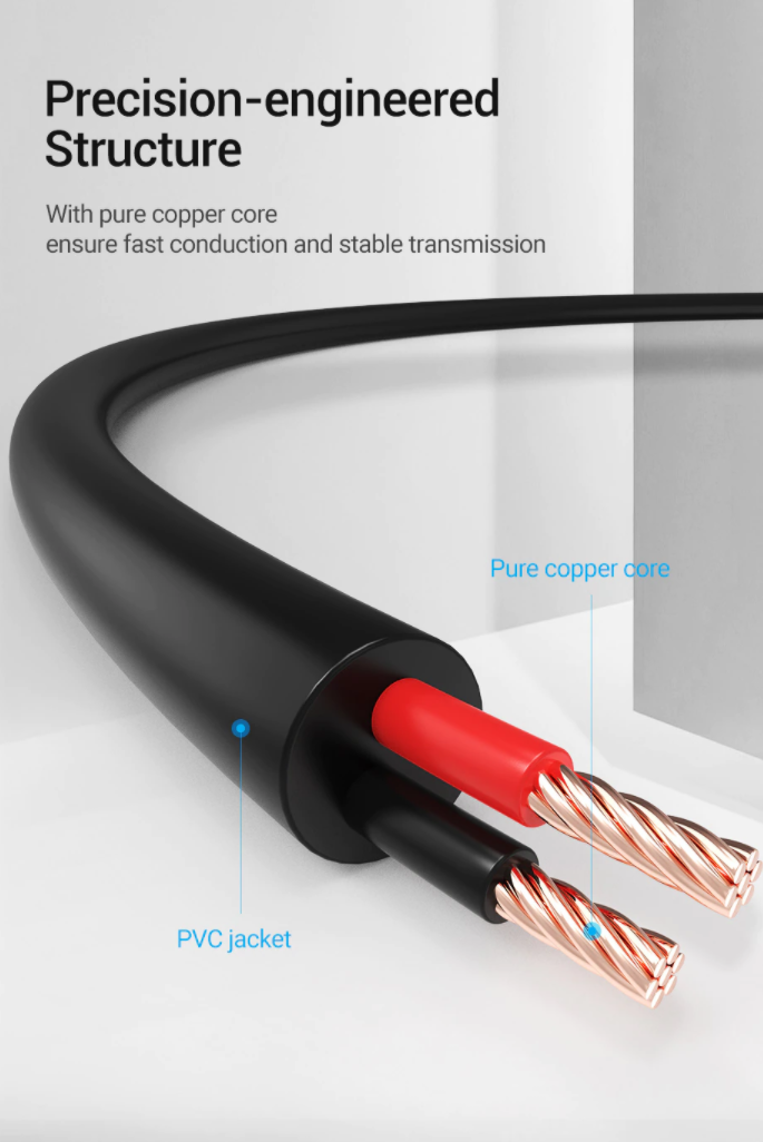 Vention USB Type A to 3.5mm x 1.35mm Barrel Jack with 5V DC Power Cable (0.5M, 1M, 1.5M) (White and Black) | CEXB, CEXW
