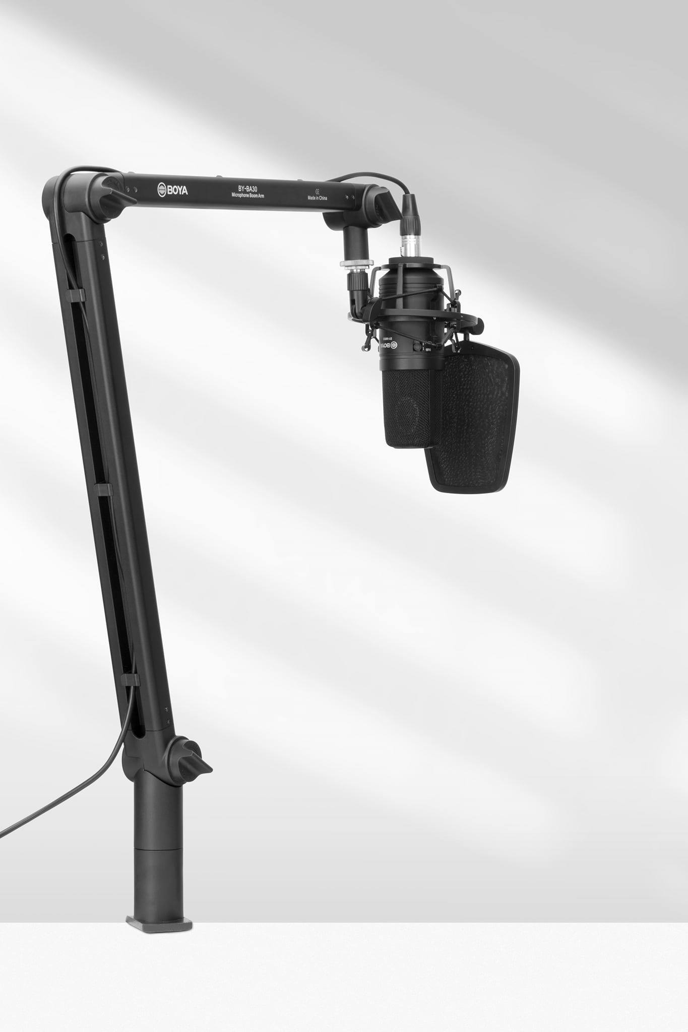 Boya BY-BA30 Microphone Boom Arm with C-Clamp Mount For Streaming, Podcasting and Home Studio Setups
