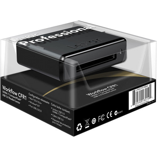 Lexar LRWCFR1RBNA Professional Workflow CFR1 Card Reader for Compact Flash Cards for Mac, Windows