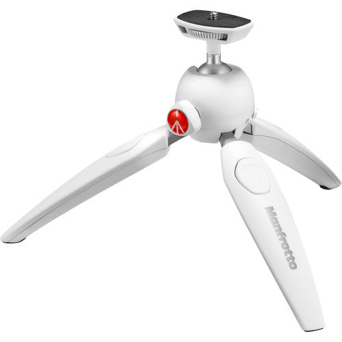 Manfrotto PIXI Evo Table Top Mini Tripod for Live Streaming, Zoom Meetings, Vlogs, Podcas (White)