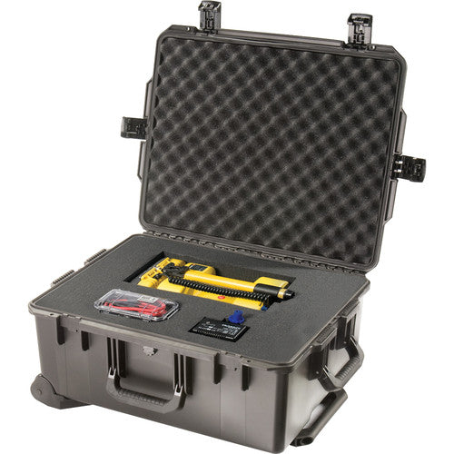 Pelican iM2720 Storm Trak Case Watertight Airtight Unbreakable Hard Casing with Wheels, Telescoping Handle Locks with Automatic Vortex Valve (with Foam) (Black)