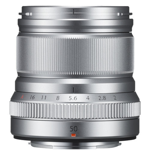 Fujifilm Fujinon XF 50mm f/2 R WR X-Mount Mirrorless Camera Lens (Silver)