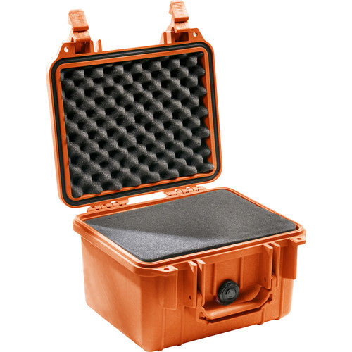 Pelican 1300 Protector Case Watertight, Dustproof Hard Casing with Automatic Purge Valve, IP67 Rating (With 4-Piece Set Foam) (Orange)