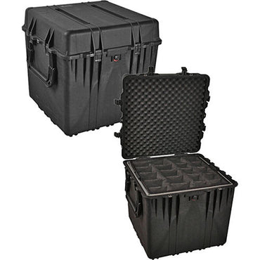 Pelican Protector 24-Inch Watertight Cube Hard Case with Padded Divider (BLACK) | Model - 0374 0370PD