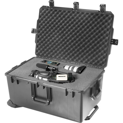 Pelican iM2975 Storm Trak Case Airtight Watertight Lightweight Hard Casing with Wheels, Telescoping Handle with Automatic Vortex Valve (with Foam) (Black)