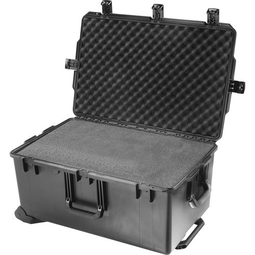 Pelican iM2975 Storm Trak Case Airtight Watertight Lightweight Hard Casing with Wheels, Telescoping Handle with Automatic Vortex Valve (with Foam) (Black)