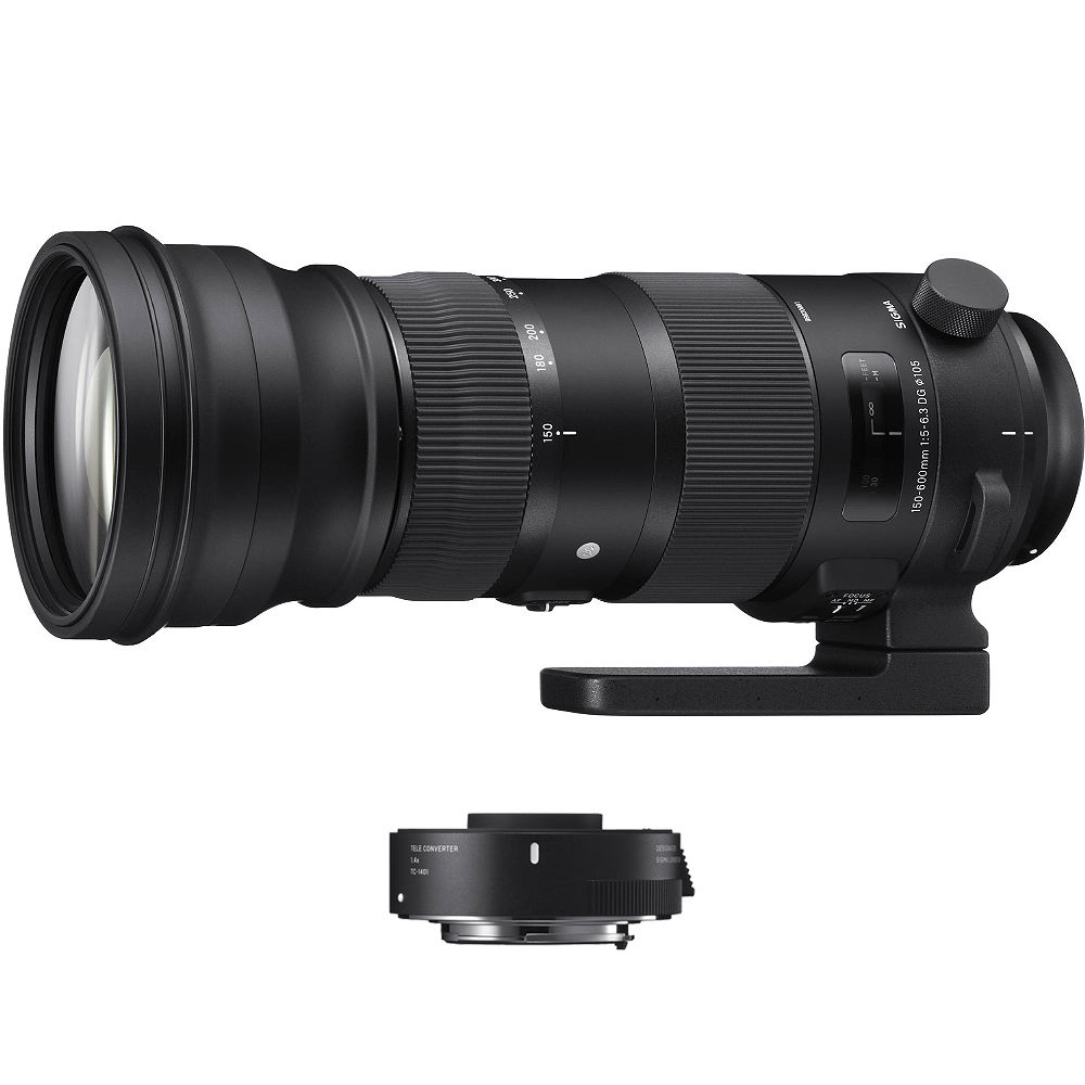 Sigma 150-600mm f/5-6.3 Full-Frame Format DG OS HSM Sports Lens and TC-1401 1.4x Teleconverter Kit for Canon EF