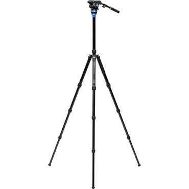 Benro A3883T Reverse-Folding Aluminum Travel Tripod with S6 PRO Fluid Video Head for DSLR, Mirrorless Camera | A3883TS6PRO