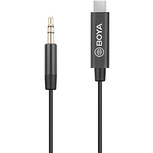 Boya BY-K2 3.5mm TRS (Male) to USB Type-C (Male) 20cm Audio Adapter Cable for Android Devices