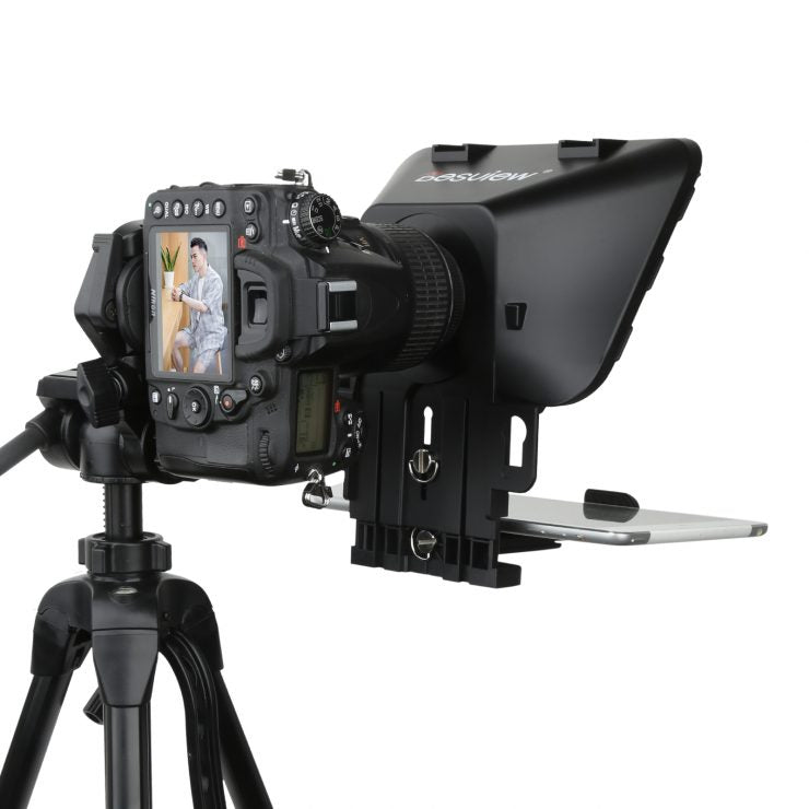 Desview / Bestview T3 11" Universal Teleprompter with Horizontal / Vertical Shooting, Bluetooth Remote Control and Mobile App Support for DSLR, Smartphone and Tablet