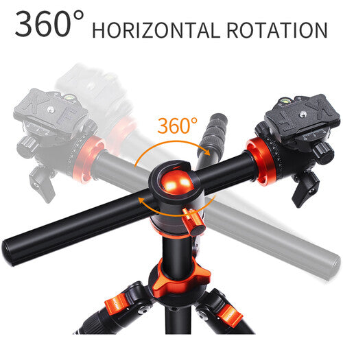 K&F Concept KF09-090 Lightweight Aluminum Compact Tripod for Travelling, Vlogging, Photography