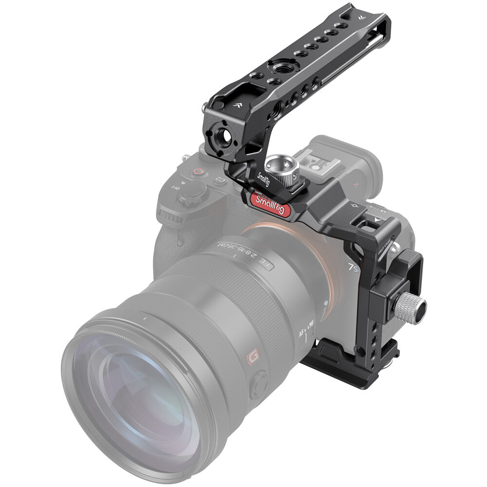 SmallRig Aluminum Camera Half Cage with Top Handle & Cable Clamp Kit for Sony a7S - 3237
