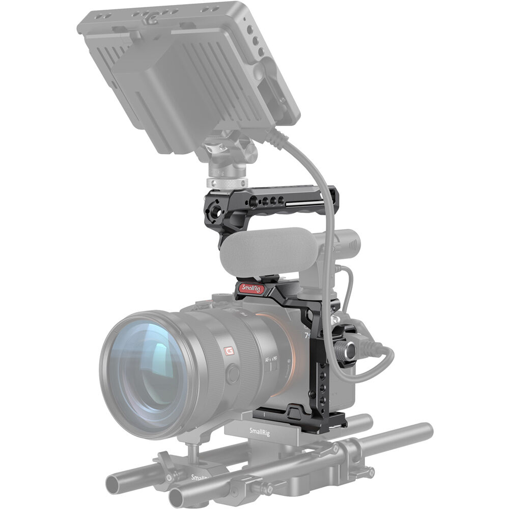 SmallRig Aluminum Camera Half Cage with Top Handle & Cable Clamp Kit for Sony a7S - 3237