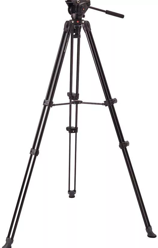 Manfrotto MVK500AM Fluid Drag Video Head Tripod and Carry Bag for Photography, Vlogging