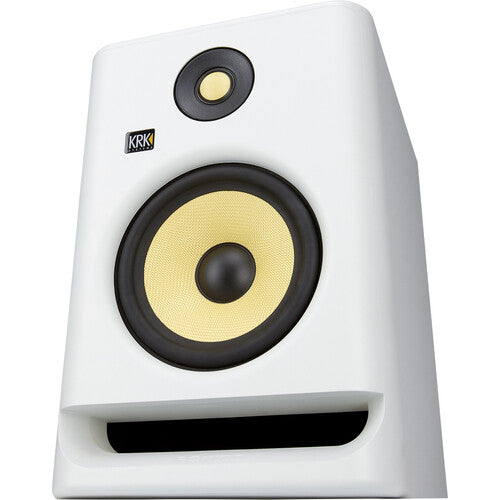 KRK ROKIT 5 G4 (Gen 4) White Noise 5 Inch 2 - Way Professional Active Studio Monitor with DSP- Driven Graphic EQ and Phone App Support RP 5G4-PH White