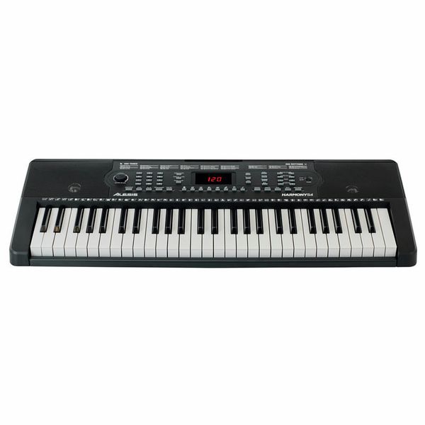 Alesis Harmony 54 Electronic Digital 54 Key Keyboard with Synth Action Built-In Speakers 3.5mm Audio Input / Output and 300 Sound Presets (Microphone Included)