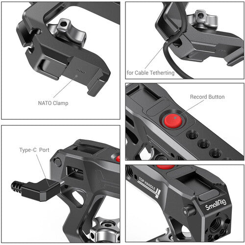 SmallRig NATO Top Handle with Record Start/Stop Remote Trigger Panasonic, Fujifilm and Sony Camera 3322