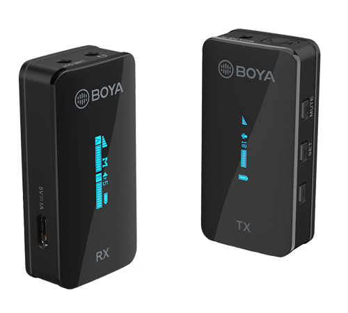 Boya by-XM6 S1 2.4Ghz Wireless Microphone System Wireless Transmitter & Receiver Perfect for Livestreaming, Vlogging, Interview and Recording
