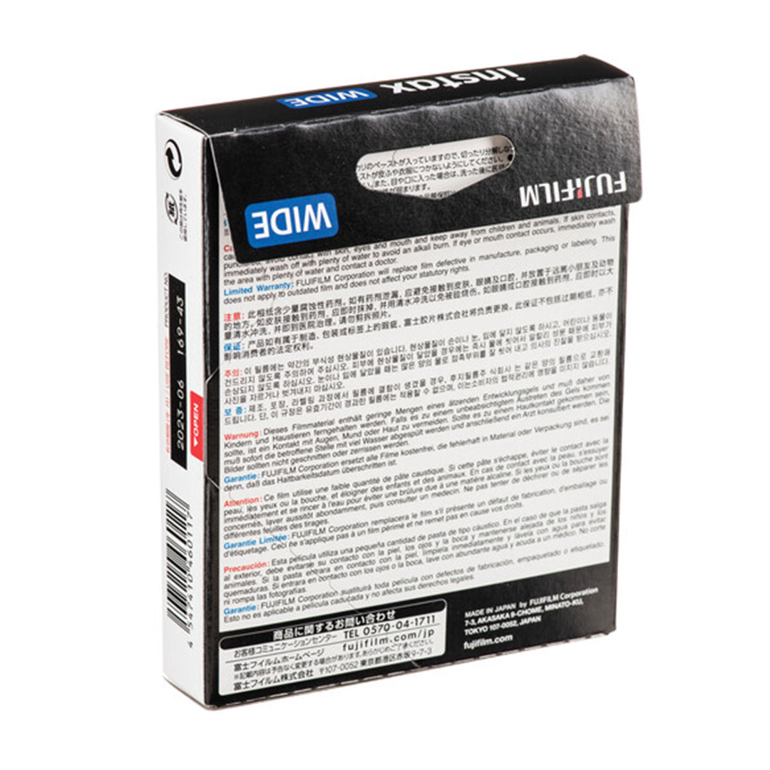 Fujifilm Instax Wide Black Film for 10 Sheets Single Pack for Instant Camera