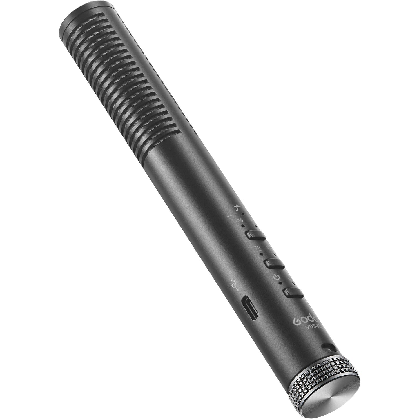 Godox VDS-M2 Supercardioid Condenser USB Shotgun Microphone with 3.5mm TRRS TRS Second Output, HPF and High Frequency Boost, Gain Control and Windscreen for Cameras, Mobile Devices & Recorders