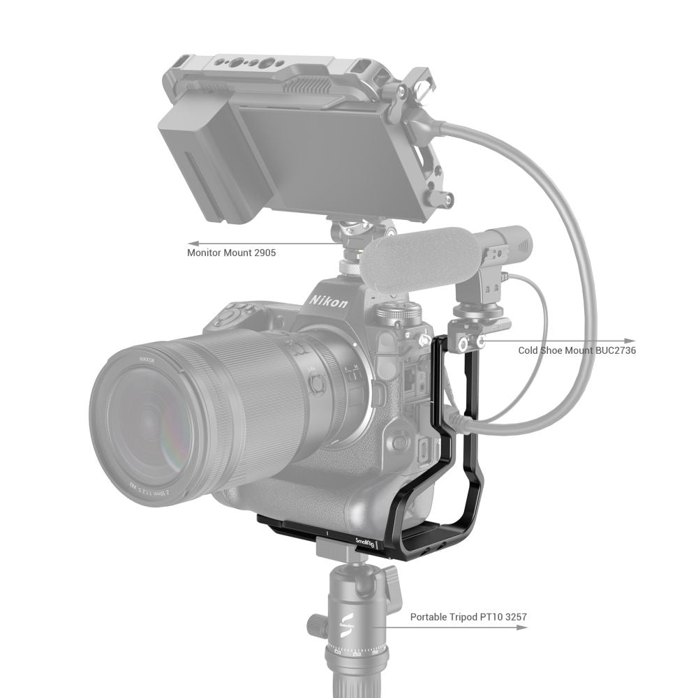 SmallRig L-Bracket with Arca Compatible Base and Extendable Side Plates and Quick Switch for Nikon Z9 (Z-9) Mirrorless Camera | 3714