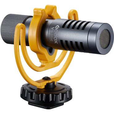 Godox VS-MIC Compact Cardioid Condenser On-Camera Mini Shotgun Microphone with Rycote Mount, 3.5mm TRS AUX Output, and Anti-Environmental Noise Windscreen Filters Plug & Play for Camera, Mobile Devices & Recorders