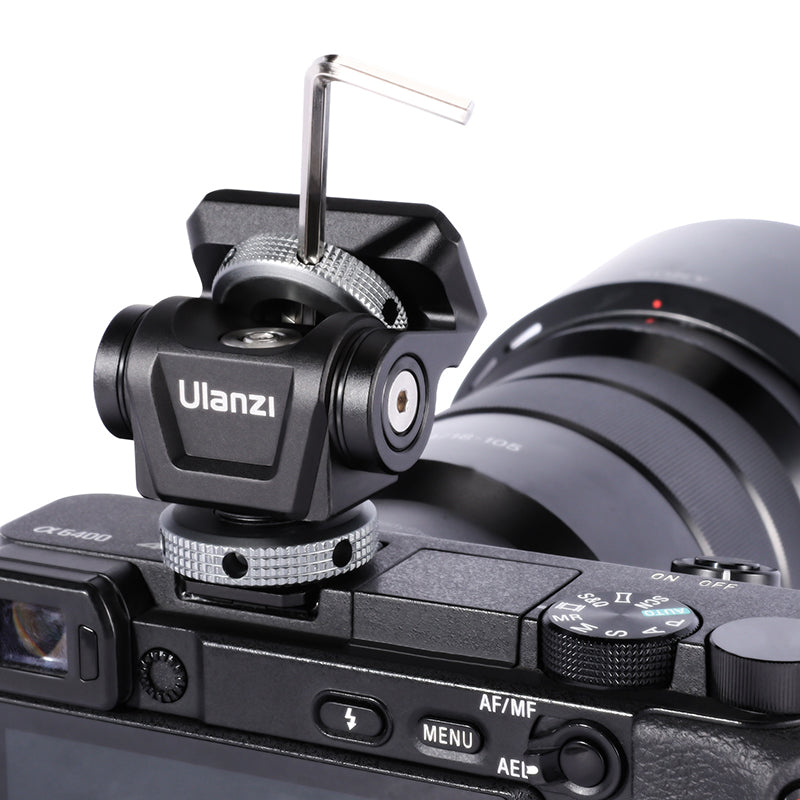 Ulanzi U150 U-150 Monitor Ball Head 180 Degrees Horizontal Adjustable with Cold Shoe