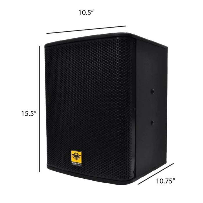 KEVLER KR-308 8" 250W 2-Way Bass Reflex Passive Karaoke Loudspeakers (PAIR) with Built-In Pole and Ceiling Bracket Mounting Ports, 4 Layer Voice Coil Woofer for Vocal and Bass Sound Reinforcement