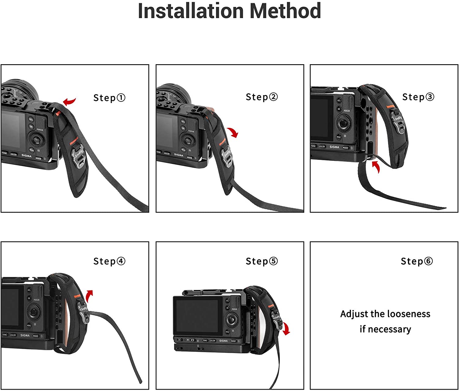 SmallRig PAC2456 12MM Width Universal Hand Strap for Cameras