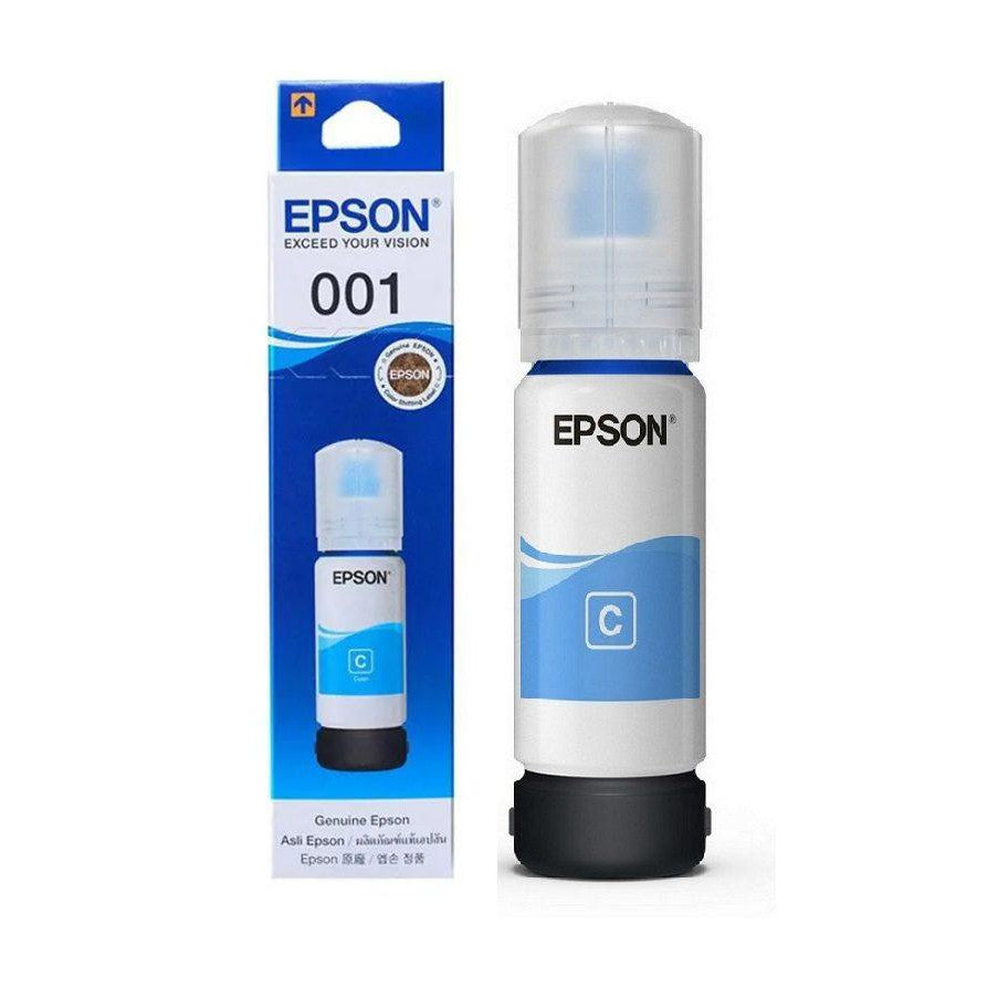 Epson 001 Ink Refill Bottle for Printer Ink Tank L4150 / L4160 / L6160 / L6170 / L6190 (127mL - BK, 70mL - C / M / Y)