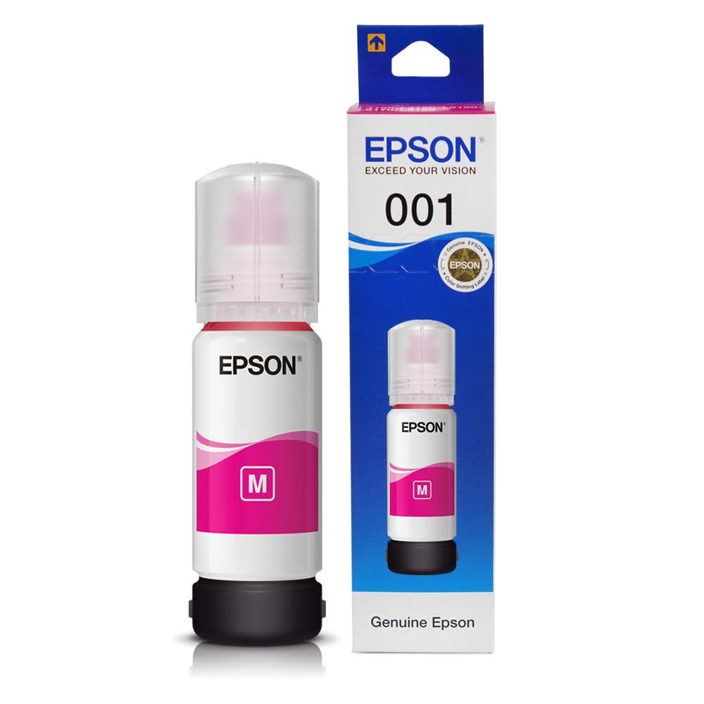 Epson 001 Ink Refill Bottle for Printer Ink Tank L4150 / L4160 / L6160 / L6170 / L6190 (127mL - BK, 70mL - C / M / Y)
