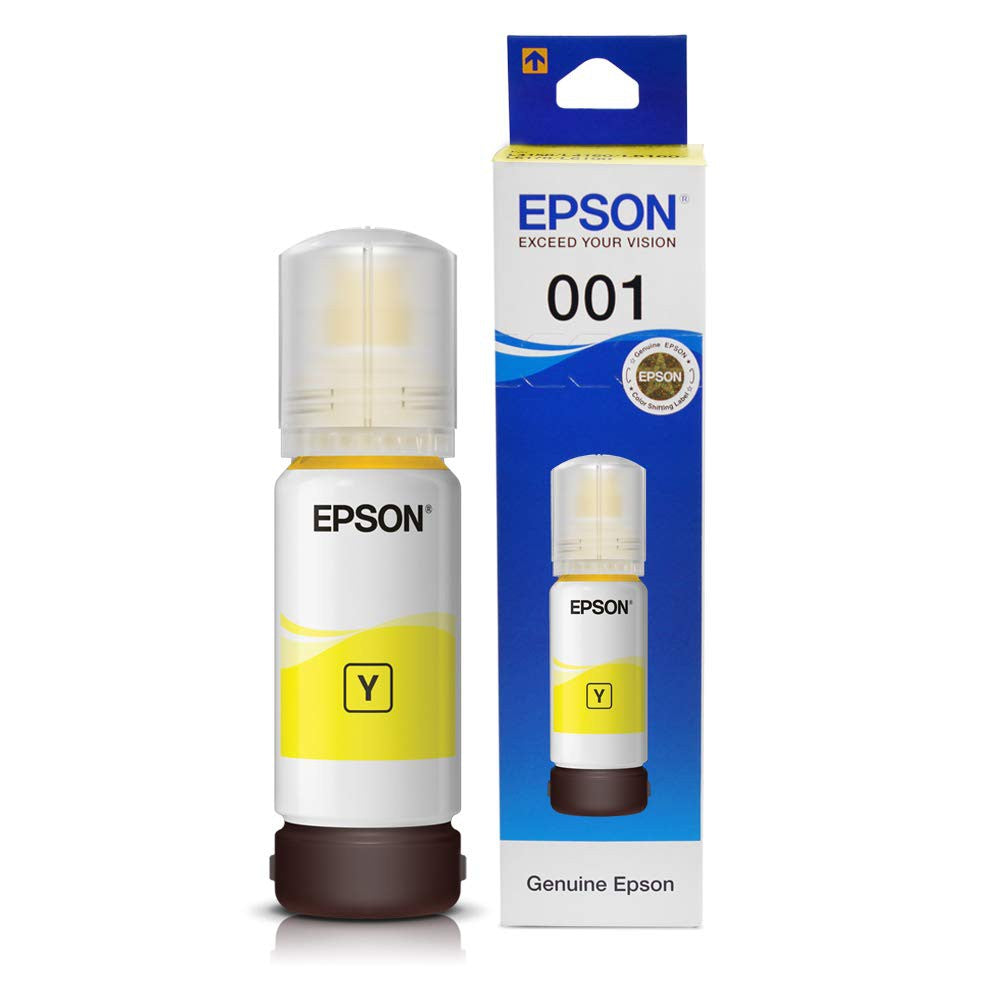 Epson 001 Ink Refill Bottle for Printer Ink Tank L4150 / L4160 / L6160 / L6170 / L6190 (127mL - BK, 70mL - C / M / Y)