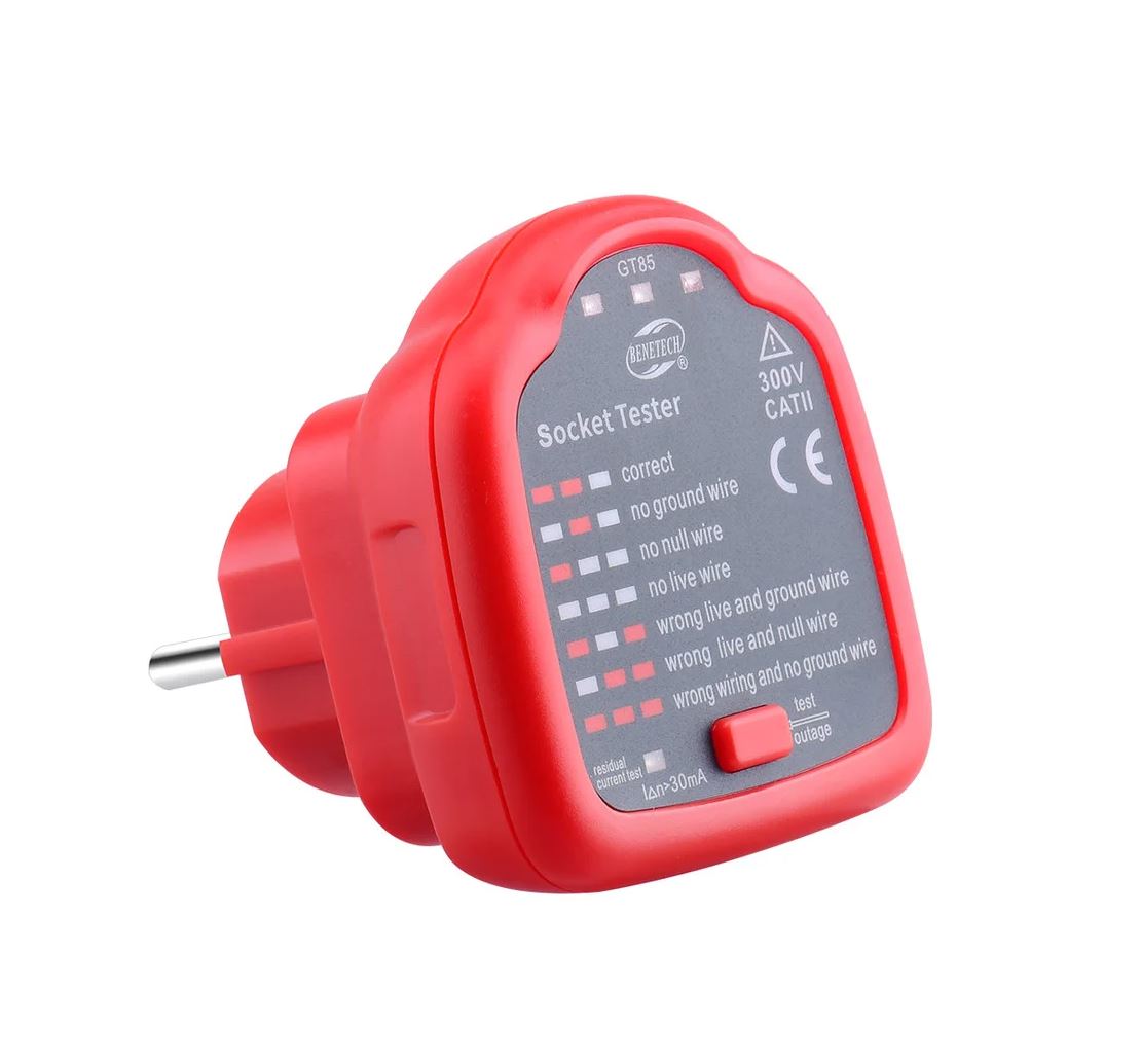 Benetech GT85 Socket Tester for Safety, Inspection, Electrician Installation and Maintenance