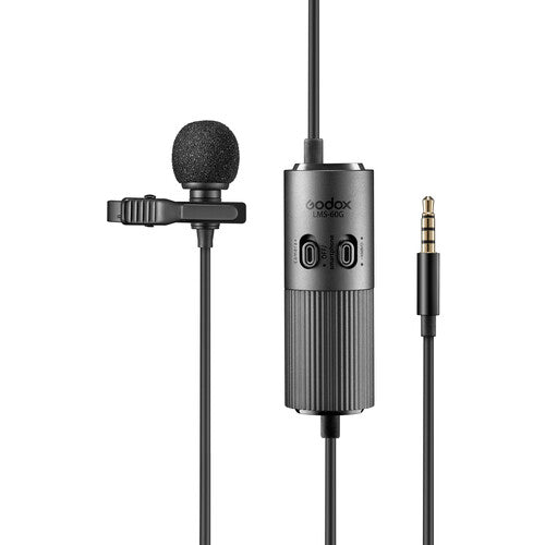 Godox LMS-60G Omnidirectional Lavalier 360 Coverage Microphone with Adjustable Gain