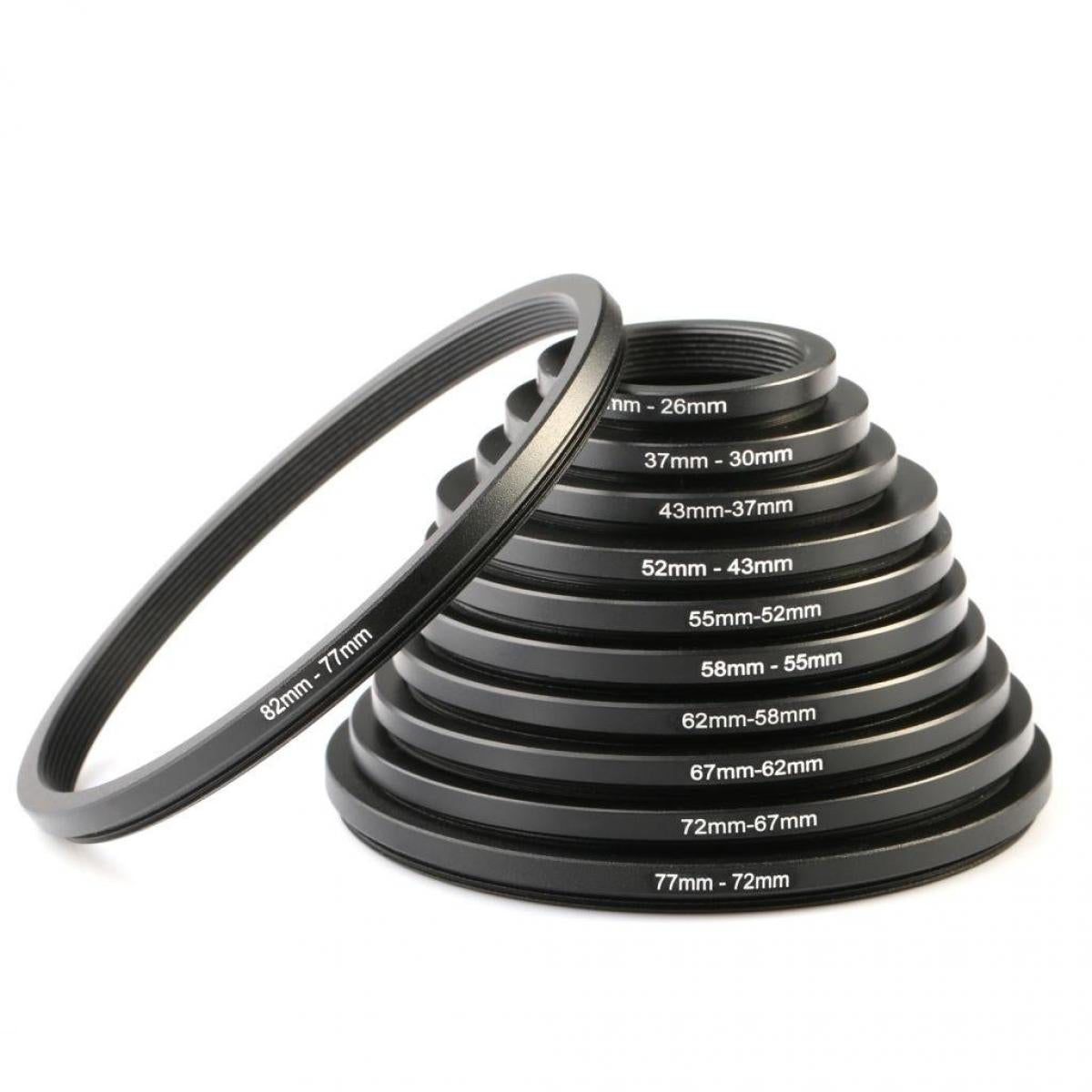 K&F Concept SKU-0801 Step Down Rings for Filters 11pcs Lens Filter Adapter Ring Set