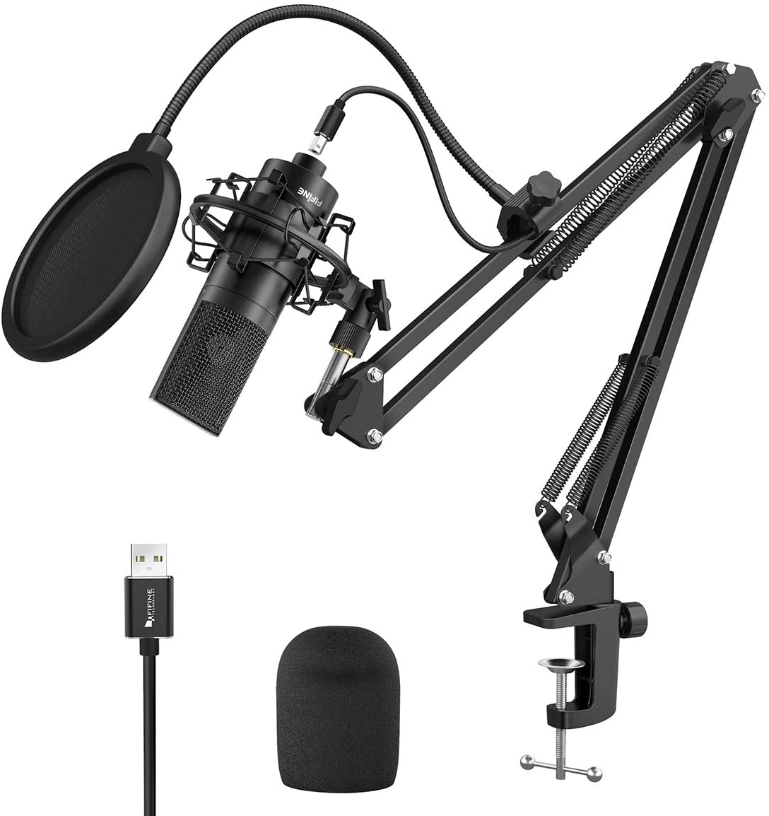  FIFINE USB Recording PC Microphone Kit, Computer