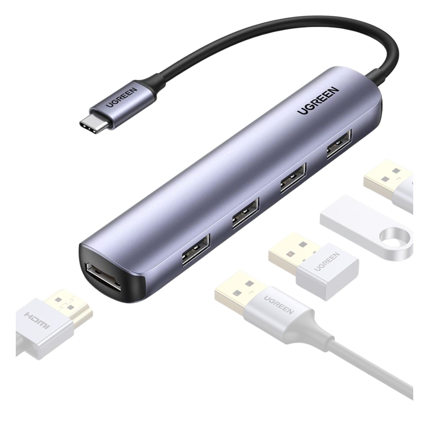 UGREEN USB C Hub 10-in-1 with 4K HDMI & VGA, Ethernet, 100W PD, 3 USB 3.0  Ports, 3.5mm Audio Jack, SD/TF Card Slots