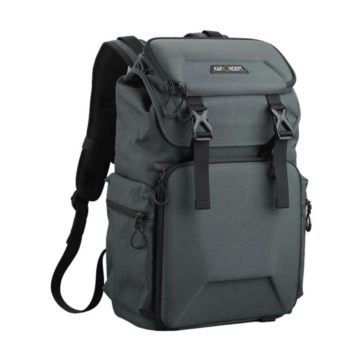 K&F Concept Multifunctional Camera Backpack Bag Anti-Collision for Travel Photography (LARGE) (GRAY)