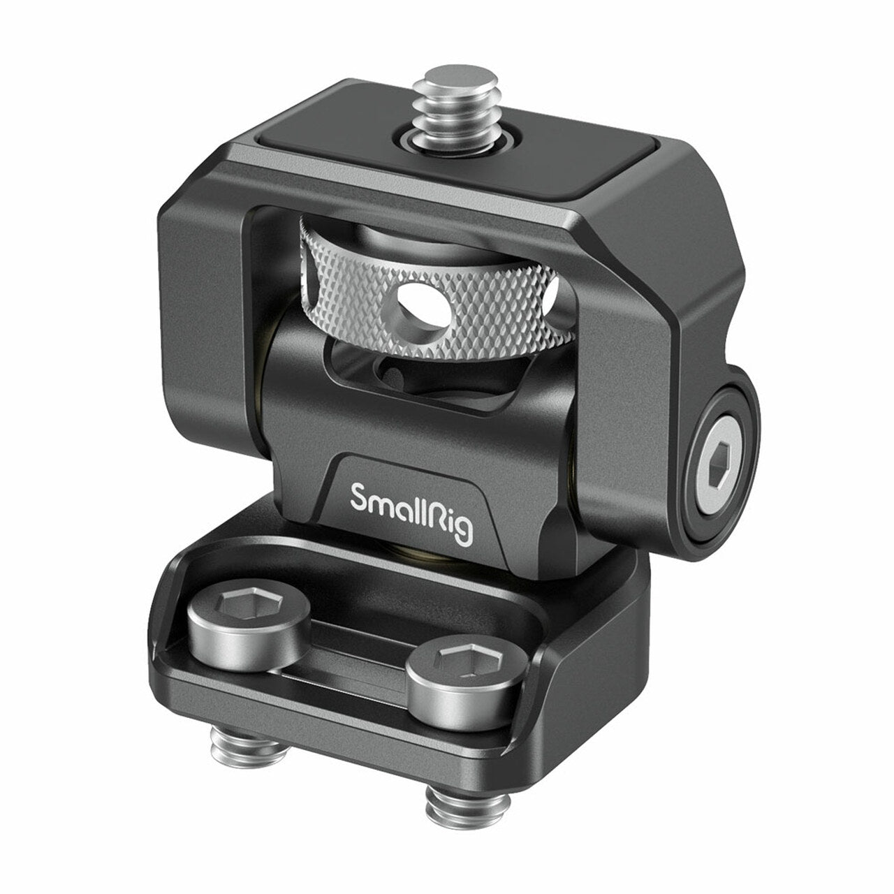 SmallRig Swivel and Tilt Adjustable Monitor Mount with 2 x 1/4"-20 Screws Mount 1.5kg Support Aluminum Construction Rubber Padding 2904B