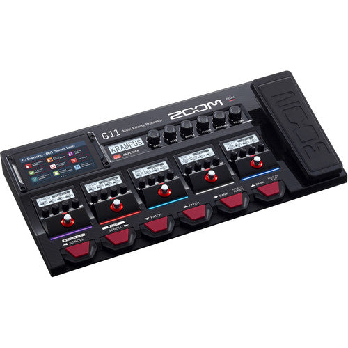 zoom pedal effects Zoom G11 Guitar Multi-Effects Processor with Expression Pedal, with Touchscreen Interface, 100+ Built in Effects, Amp Modeling, IR, Looper, Audio