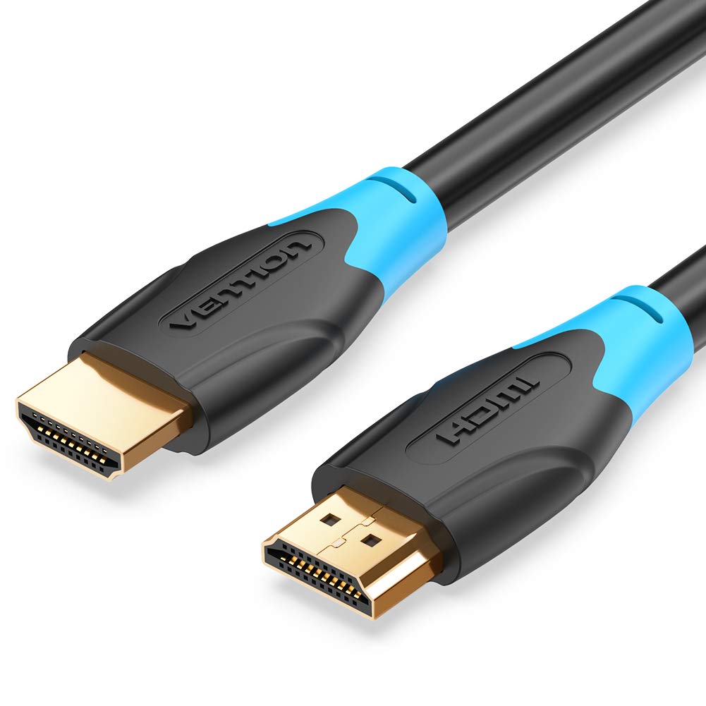 Vention HDMI 2.0 Cable PVC Black (Male to Male) 4KHD 60Hz Video Cable with Multiple Shielding TMDS Core Transmission Technology (2m) (AAC)
