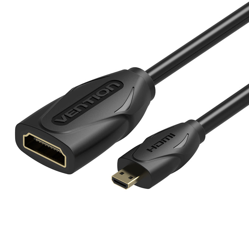 Vention Micro HDMI to HDMI Extension Cable 1080P HD Cord with Audio Video Sync (ABB)